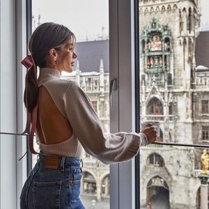 Zara ballon sleeves bodysuit bloggers fav